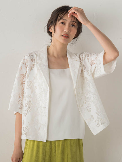 PAISLEY COTTON LACEブラウス