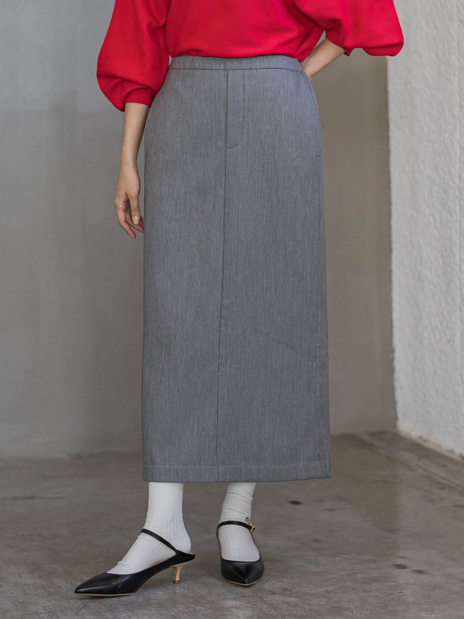 裏起毛タイトスカート≪手洗い可能≫