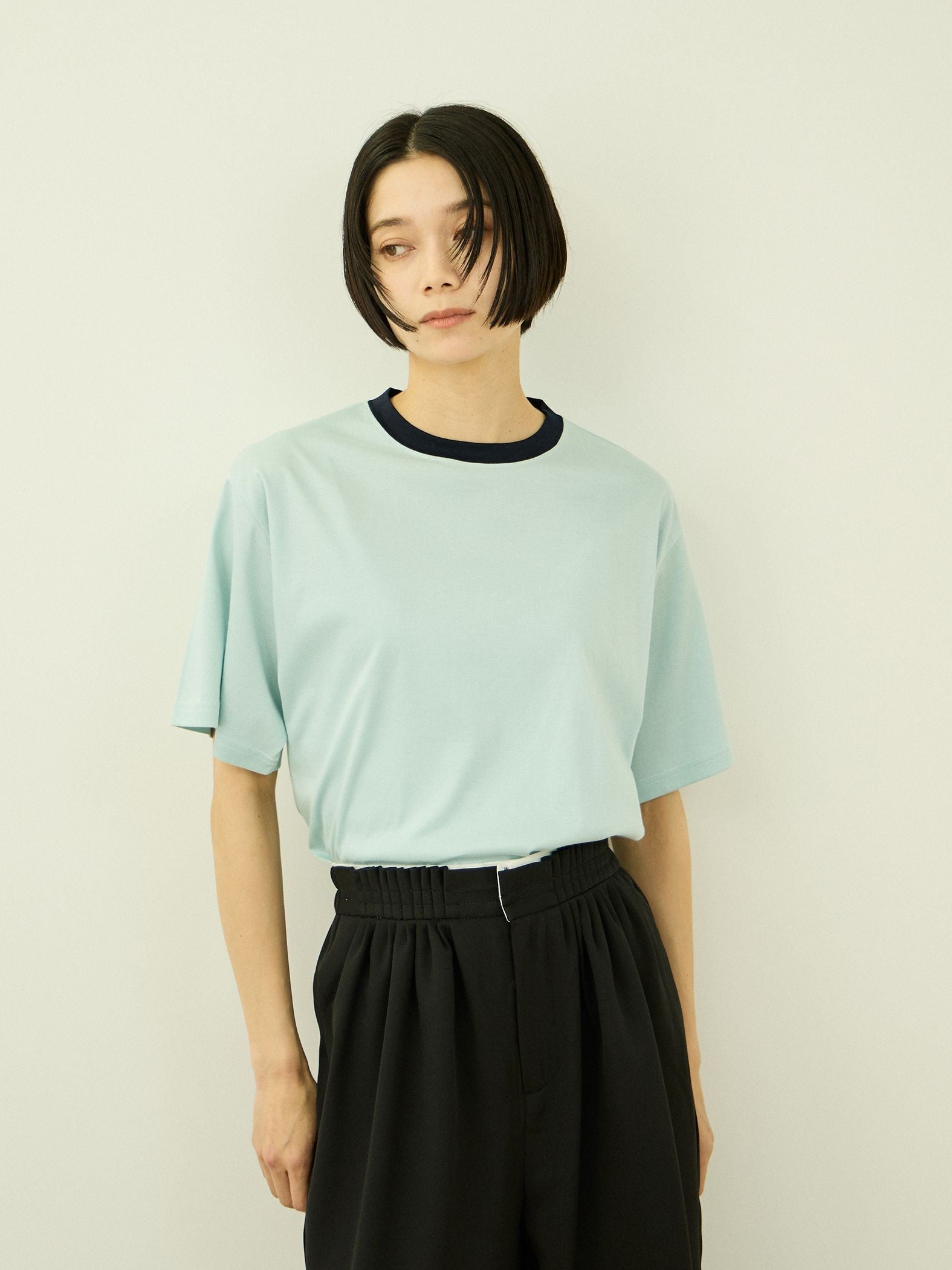 【汗染み防止】 ひんやりリンガーTシャツ