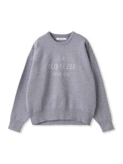 【WEB限定】刺繍ロゴニットプルオーバー≪洗濯機で洗える≫