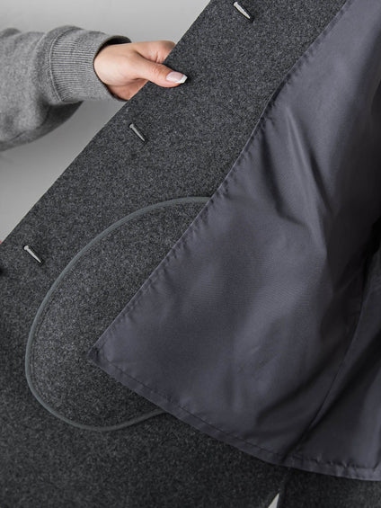 【大きいサイズ】<極>”軽さと贅沢なぬくもり”スタンドカラーリバーコート