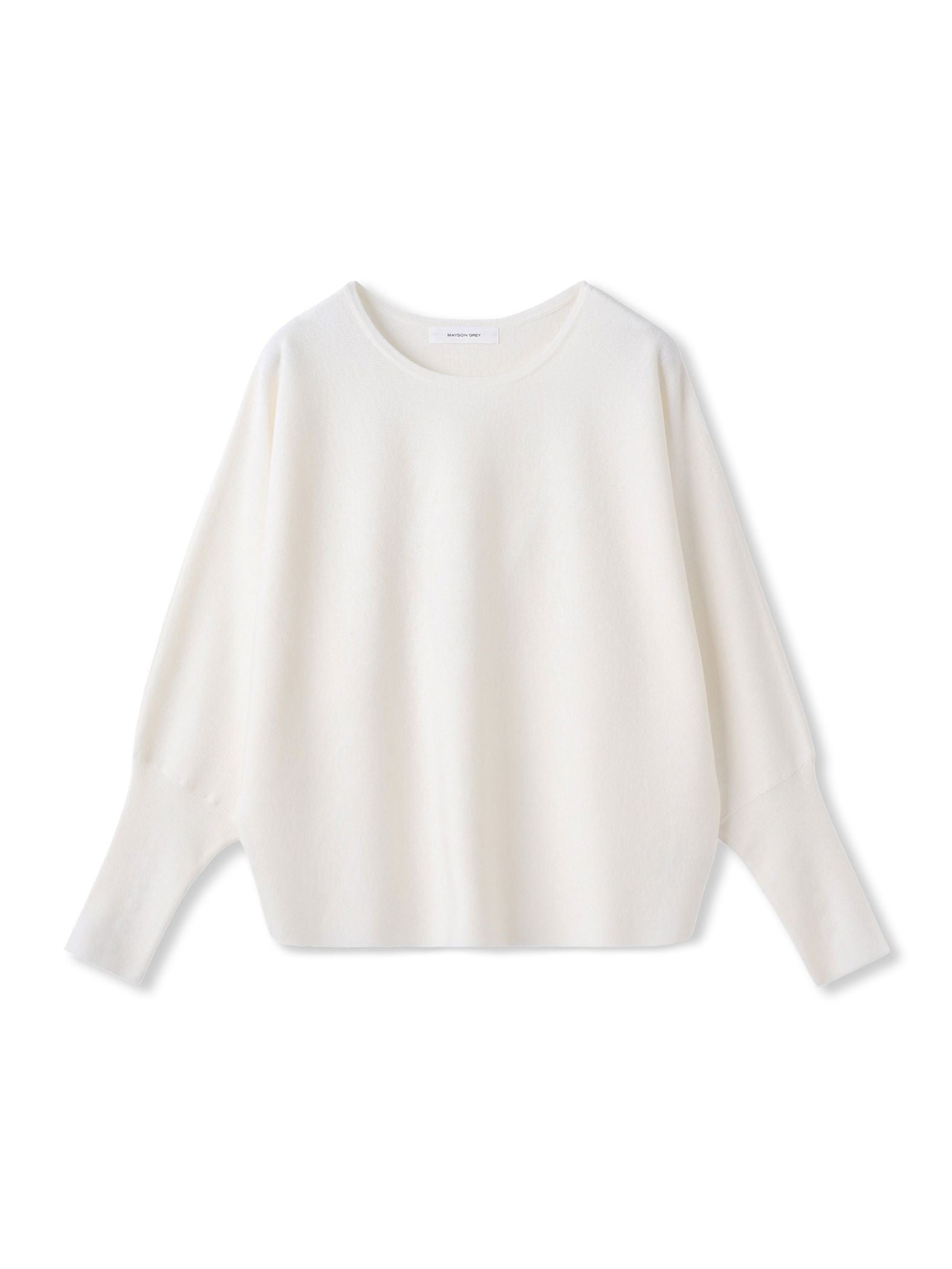 袖口ボタンドルマンニットプルオーバー≪手洗い可能≫