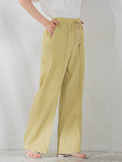 【WEB限定】シェルタリングワイドパンツ≪洗濯機で洗える≫
