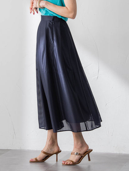 ラッセルレースチェックスカート