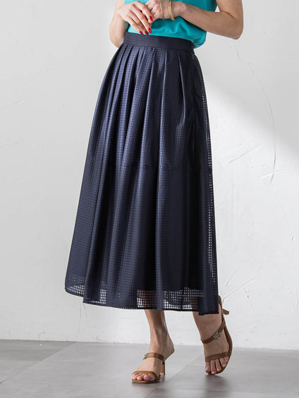 ラッセルレースチェックスカート