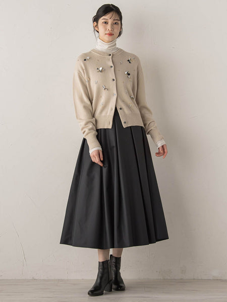 ビジュー刺繍カーディガン≪手洗い可能≫