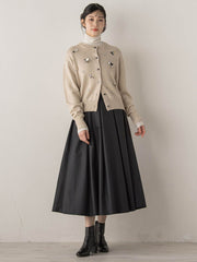 ビジュー刺繍カーディガン≪手洗い可能≫