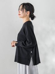 サイドボタンニット≪手洗い可能≫