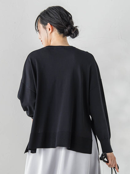 サイドボタンニット≪手洗い可能≫