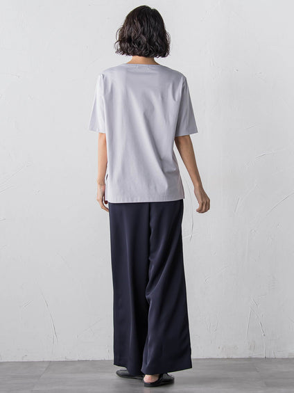 【大きいサイズ】【受注会限定】トリアセチノワイドパンツ