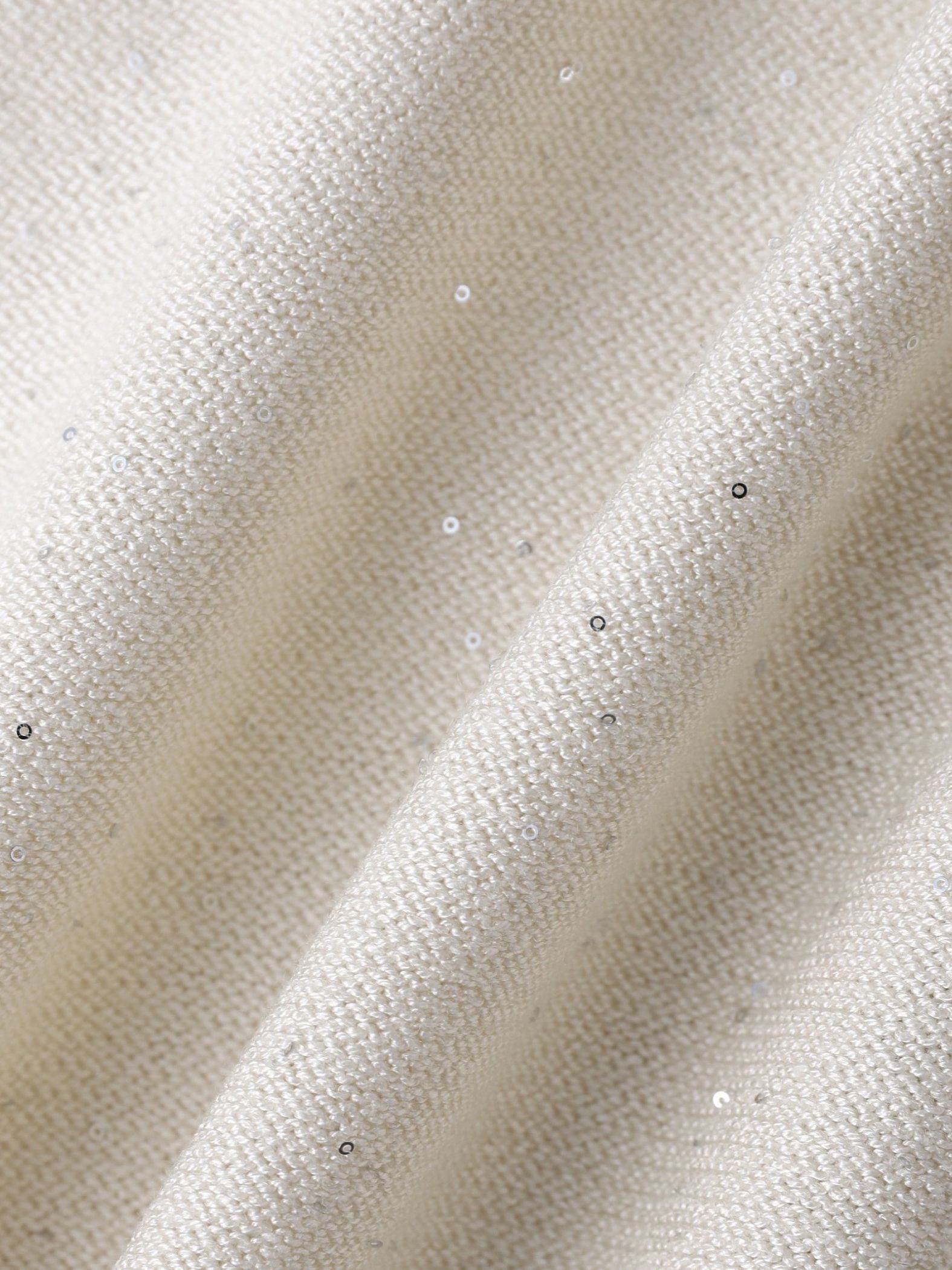 ミニスパンコールクルーネックニット≪手洗い可能≫