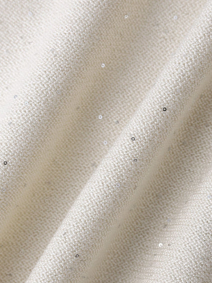 ミニスパンコールクルーネックニット≪手洗い可能≫