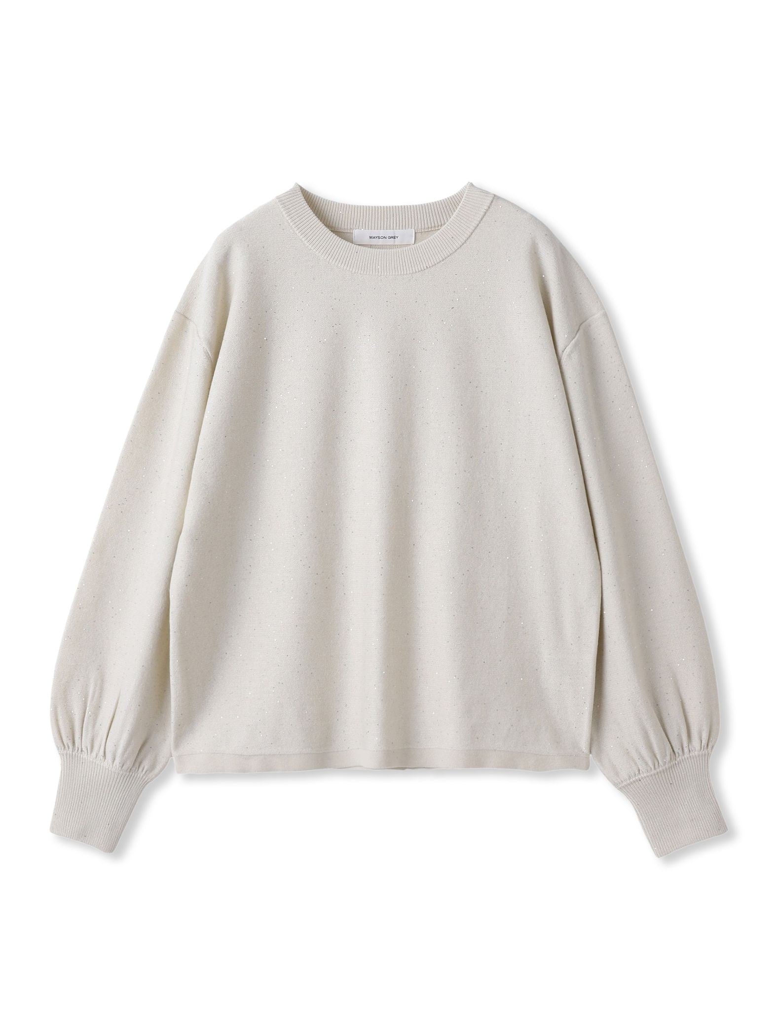 ミニスパンコールクルーネックニット≪手洗い可能≫