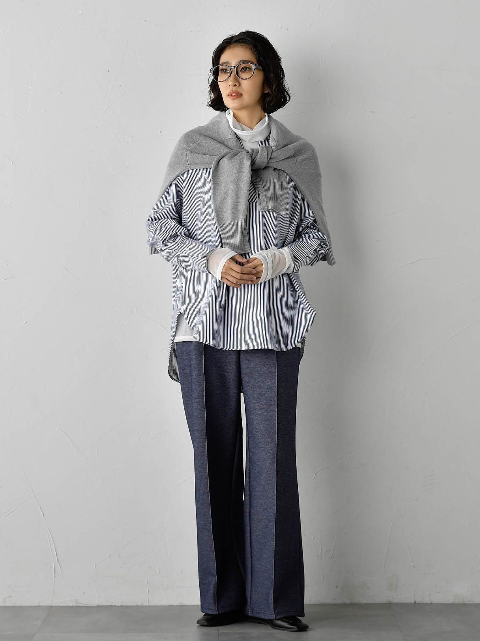 シアー切り替えカットソー