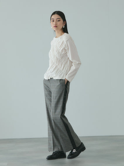 ギャザーラインフロントカットソー≪洗濯機で洗える≫