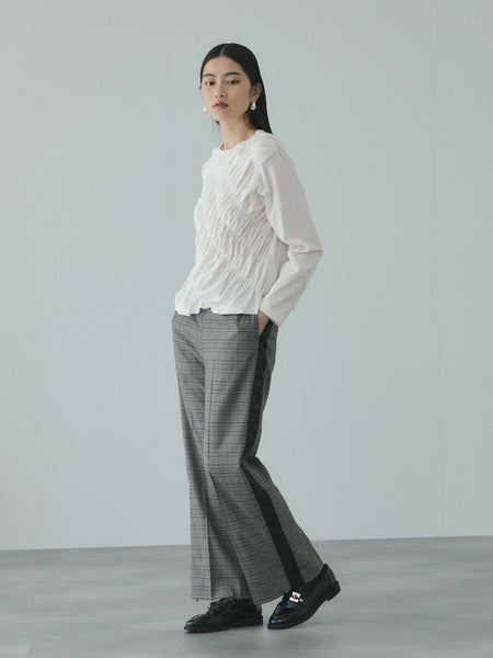 ギャザーラインフロントカットソー≪洗濯機で洗える≫