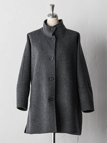 <極>”軽さと贅沢なぬくもり”スタンドカラーリバーコート