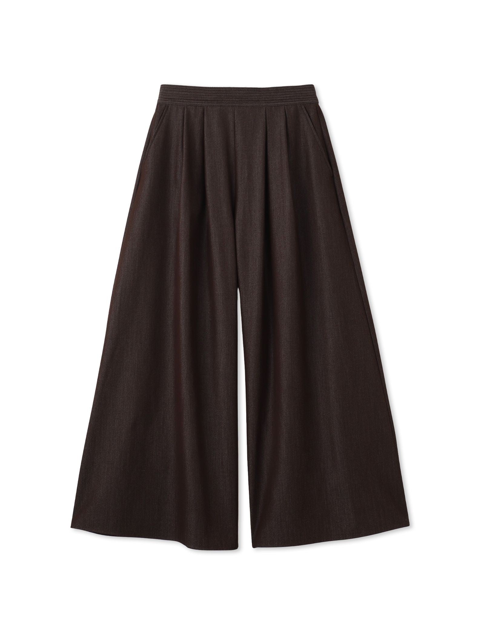 【新色追加】フレアヘムキュロットパンツ≪洗濯機で洗える≫