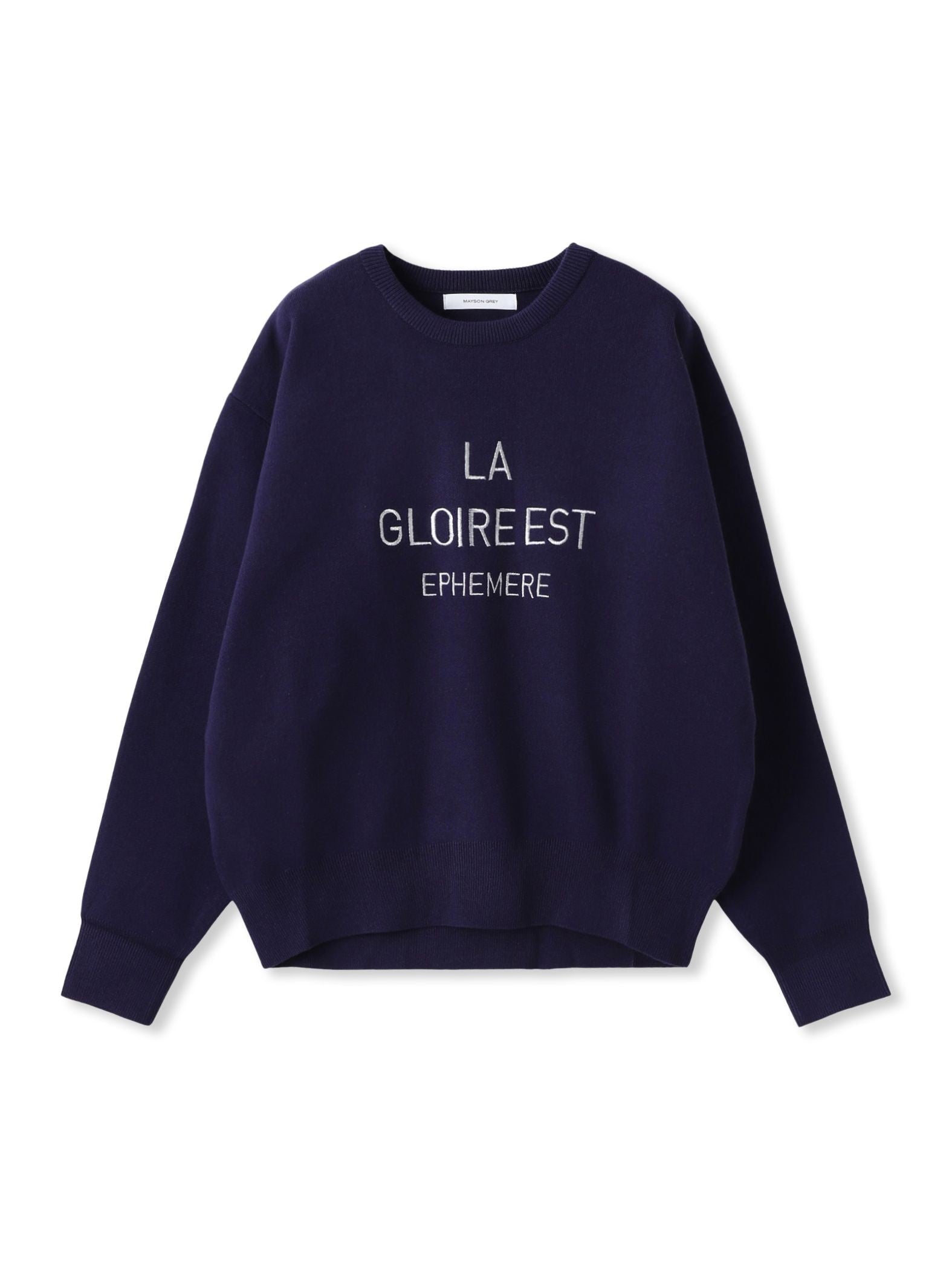 【WEB限定】刺繍ロゴニットプルオーバー≪洗濯機で洗える≫