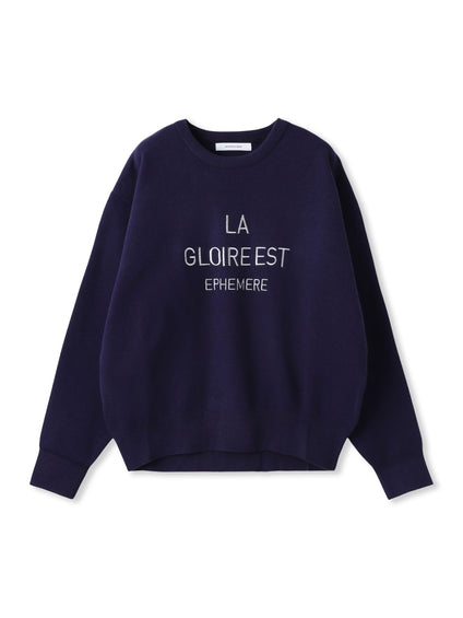 【WEB限定】刺繍ロゴニットプルオーバー≪洗濯機で洗える≫