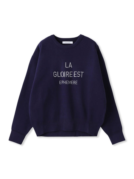 【WEB限定】刺繍ロゴニットプルオーバー≪洗濯機で洗える≫