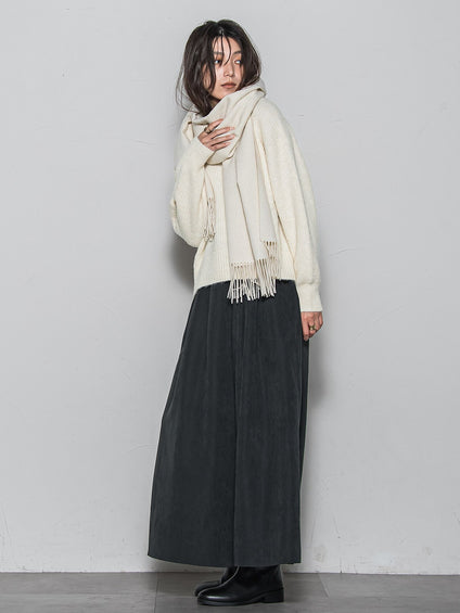 フラッフィークルーネックニット≪手洗い可能≫