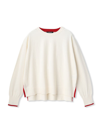 【WEB限定】カラー配色ニット≪洗える≫