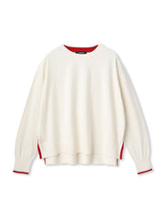 【WEB限定】カラー配色ニット≪洗える≫