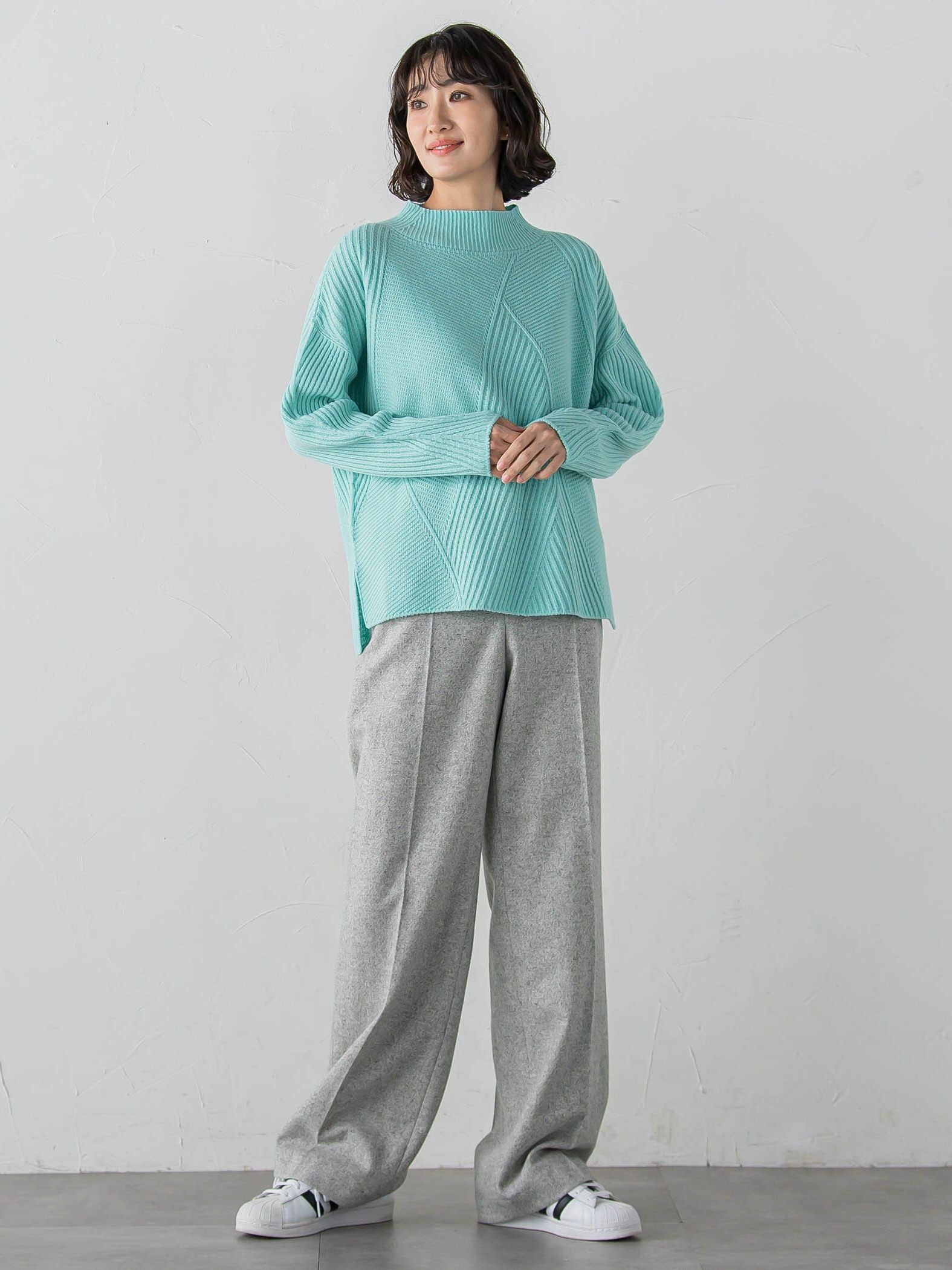 ウールラメシャンブレーパンツ