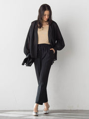 ≪シリーズ累計2万枚突破！≫【ラクする美人服】テーパードパンツ≪13号あり≫