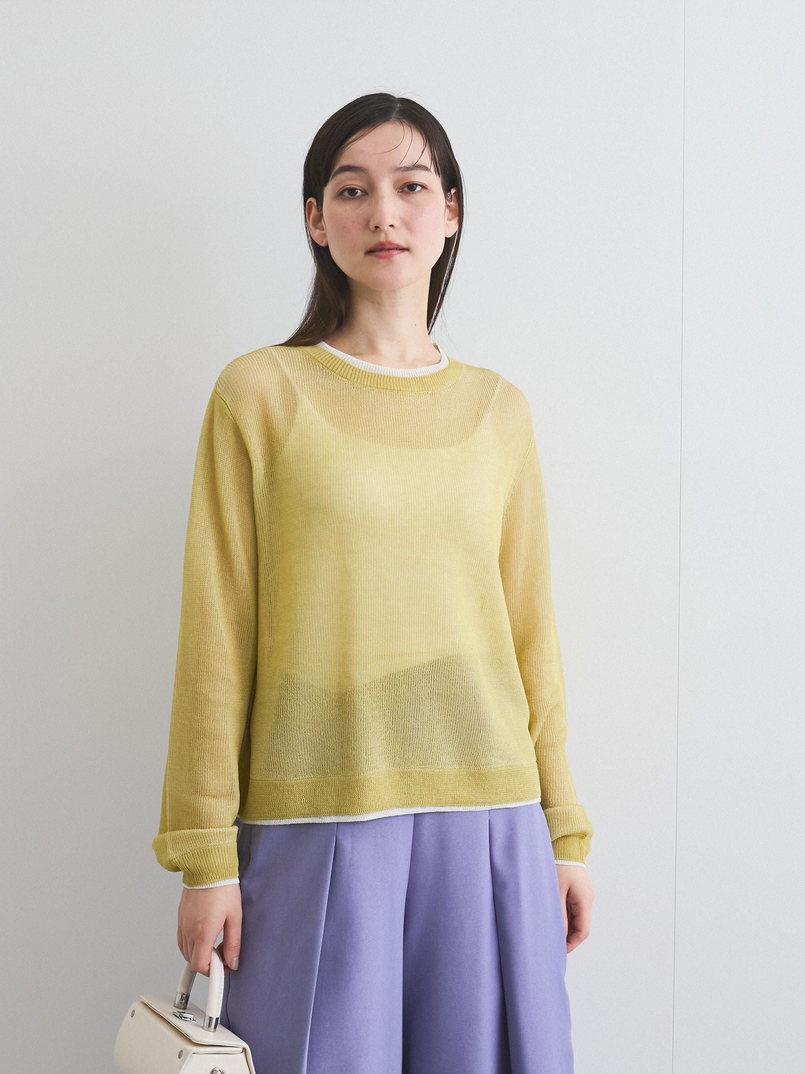 麻タッチハイショクプルオーバー≪手洗い可能≫