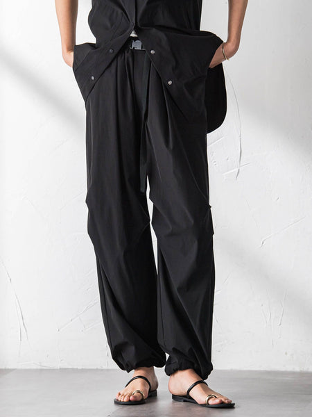 撥水ベルト付きパラシュートパンツ