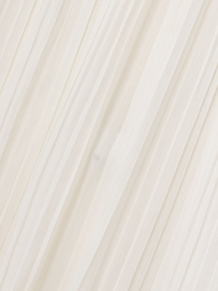 ドレープサテンフリルネックブラウス