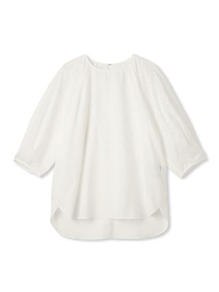 【WEB限定】ローンレース切り替えブラウス