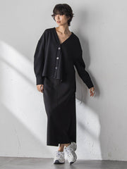 【えらべるSETUP】叶えるカットカーディガン≪手洗い可能≫