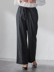 【大きいサイズ】セルロースデニムワイドパンツ