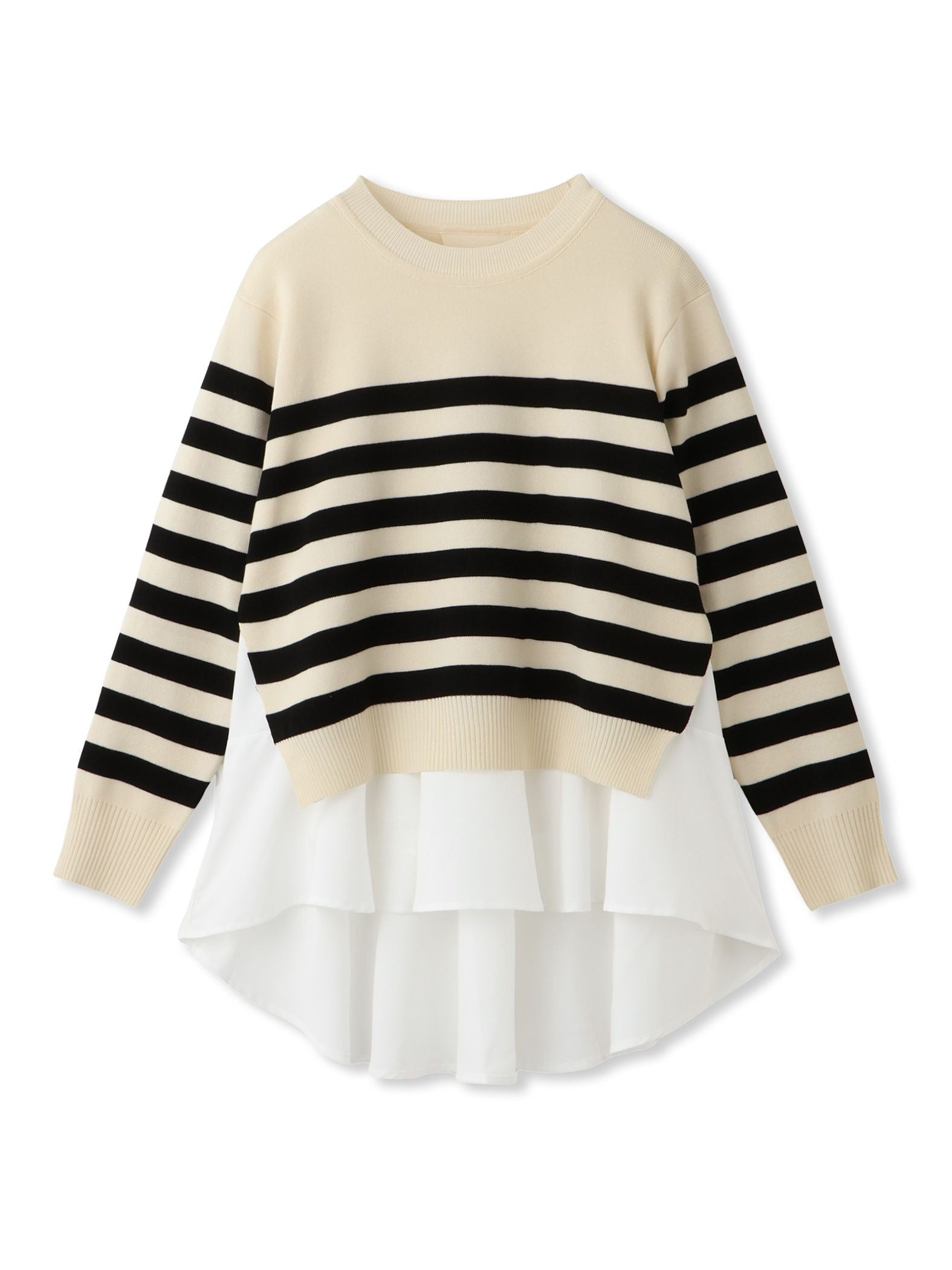 サイドスリットニット×ペプラムヘムインナーSET