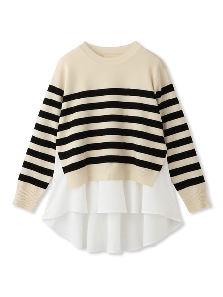 サイドスリットニット×ペプラムヘムインナーSET