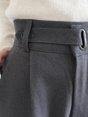 ベルトデザインストレートパンツ