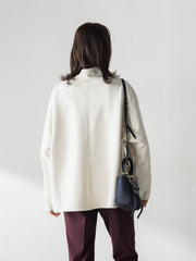 【WEB限定】裏毛布スタンドネックプルオーバー≪毛玉防止・ストレッチ≫