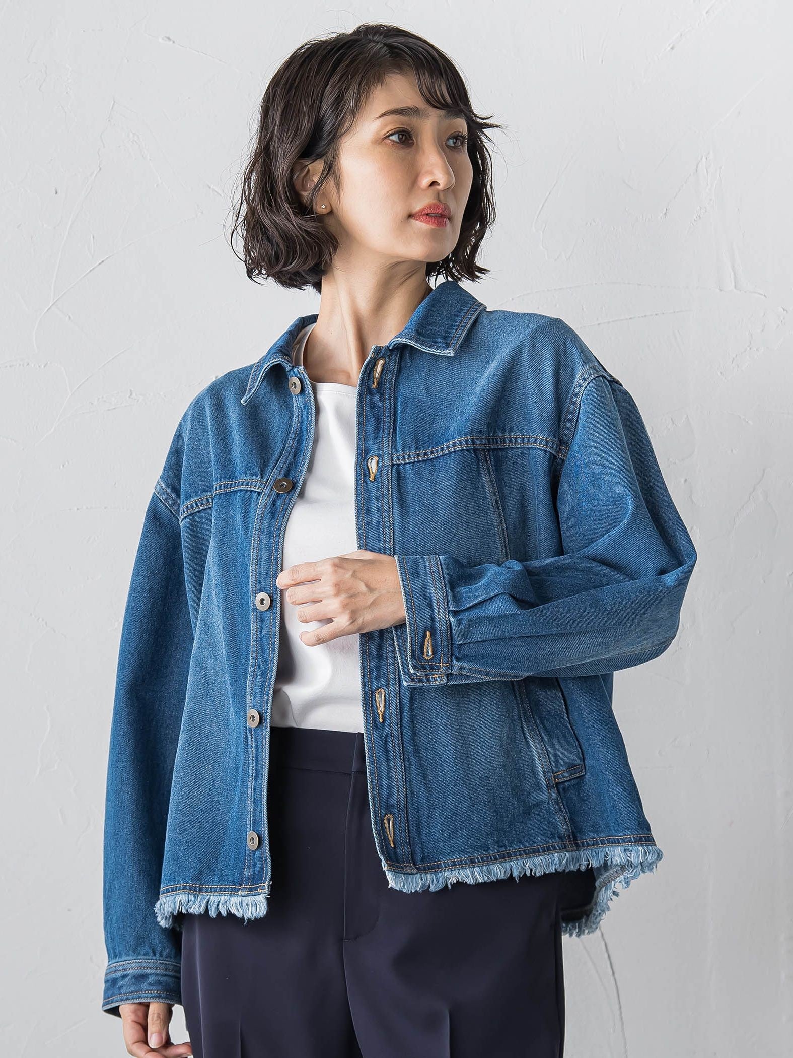 【大きいサイズ】デニムジャケット