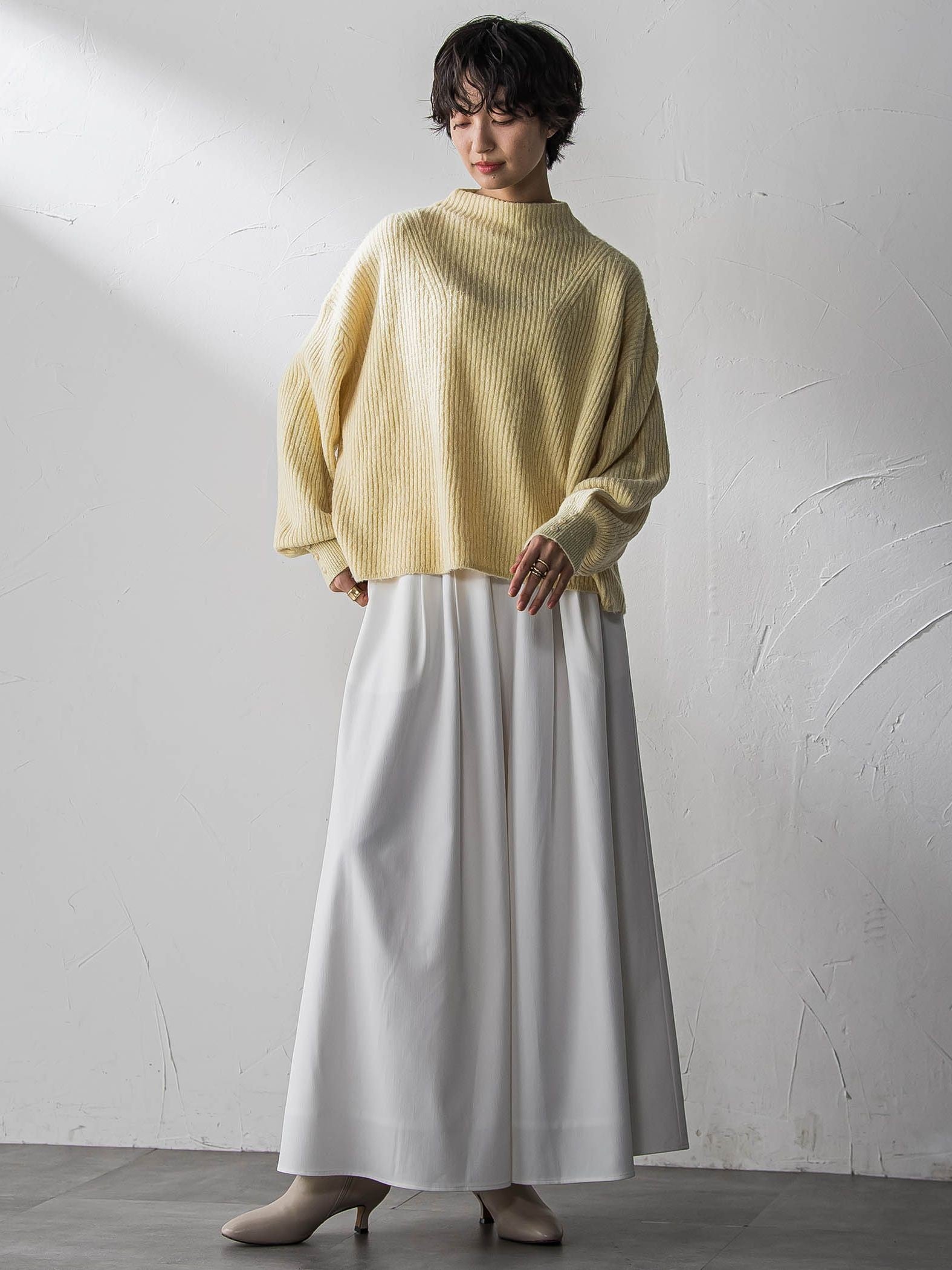 シャンブレーイージーキュロットパンツ≪手洗い可能≫