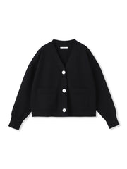 Vネックカーディガン≪手洗い可能≫