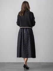 【WEB限定】レオパードジャガードスカート