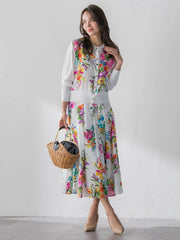 ビッグフラワーブーケカーディガン