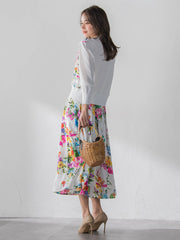 ビッグフラワーブーケカーディガン