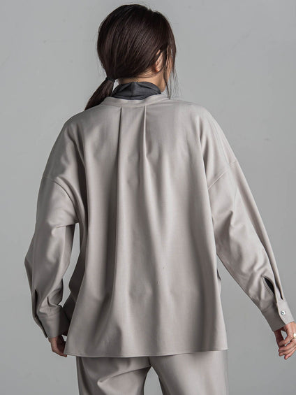 【新色追加】サーモサキソニーバックタックスキッパーブラウス≪洗濯機で洗える≫