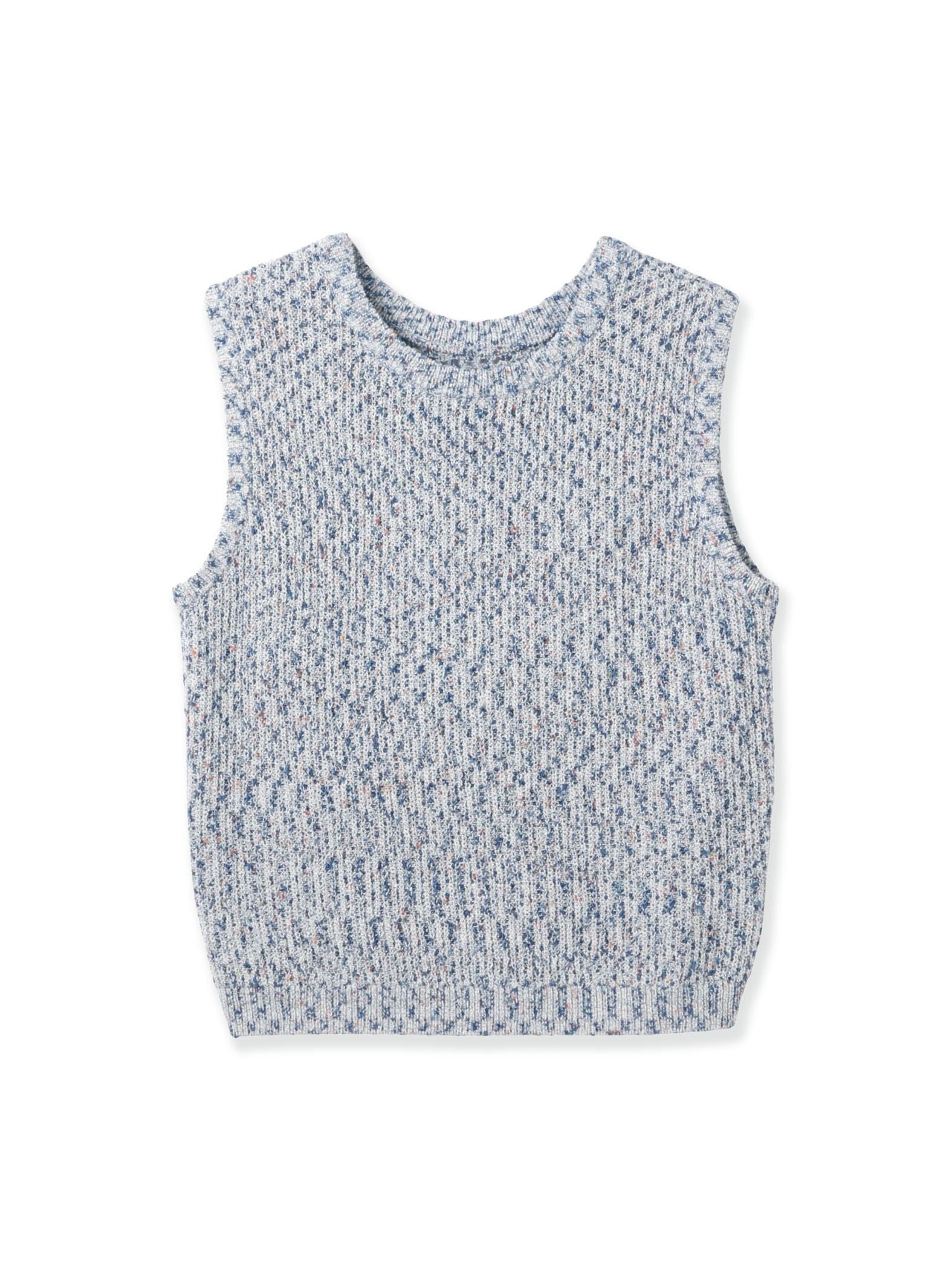 ミックスコイルクロップドニットベスト