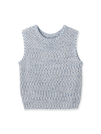 ミックスコイルクロップドニットベスト
