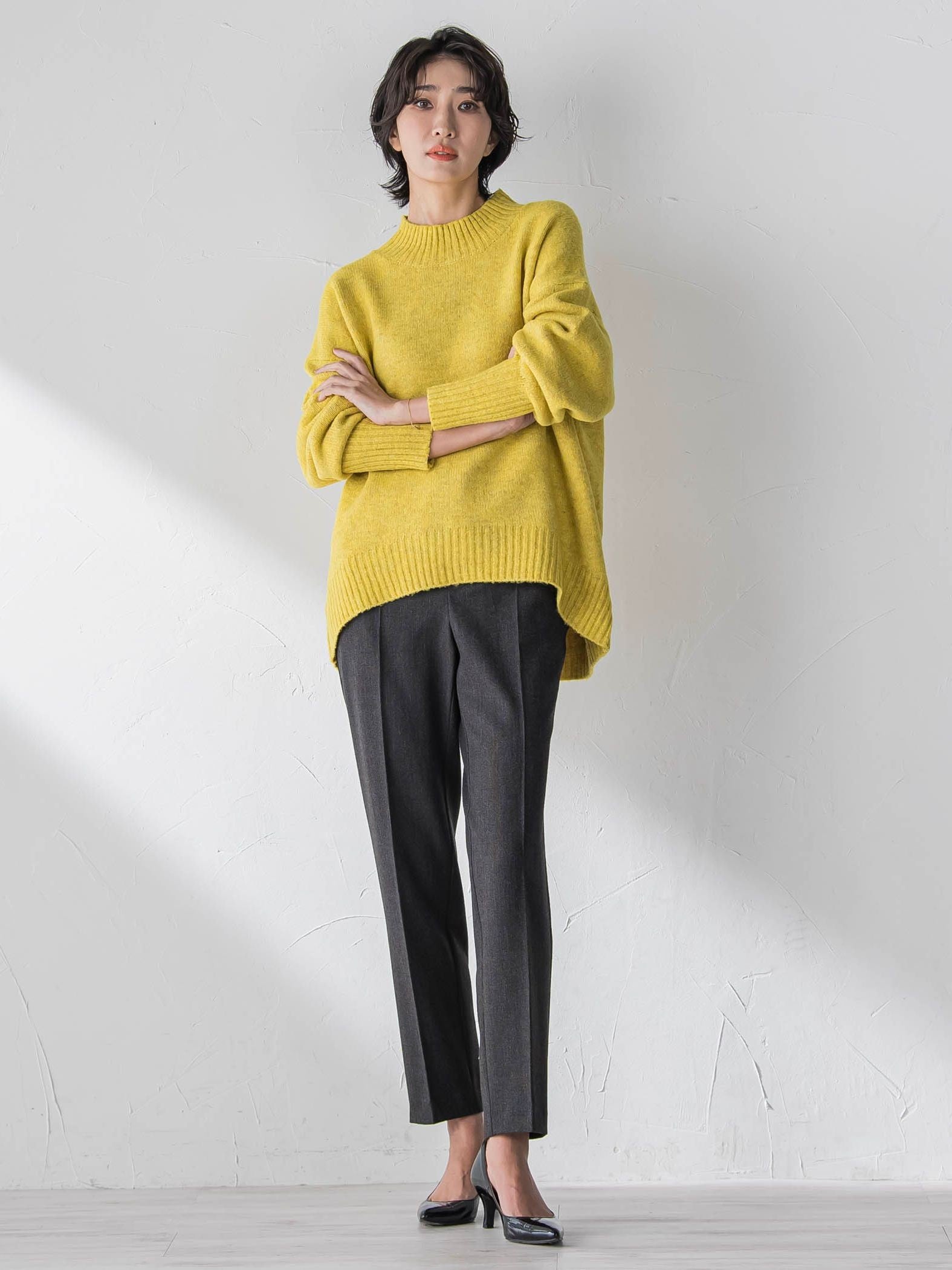 両面起毛2WAYストレッチテーパードパンツ